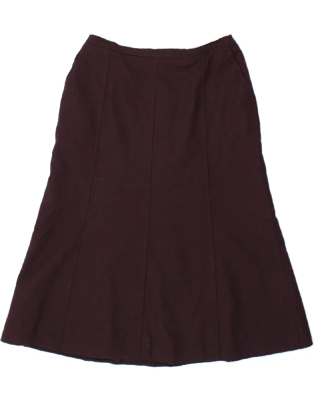 VINTAGE Womens A-Line Skirt UK 14 Medium W30  Purple Wool lightweight skirt design