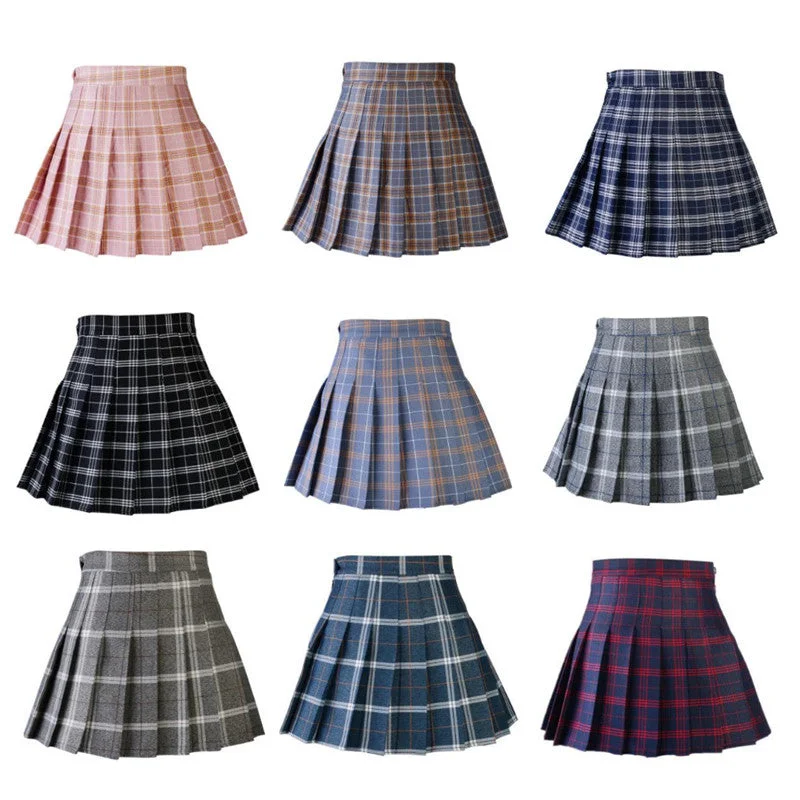 High-waisted college skirt tiered skirt playful