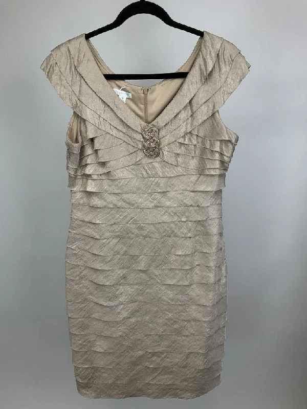 LONDON TIMES GOLD DRESS SZ 12 Tunics Print Colorful