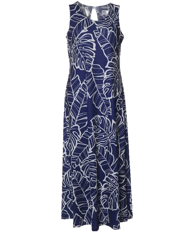 Long Maxi Knit Hawaiian Dress Monstera Sleeveless Tunics Sale discount