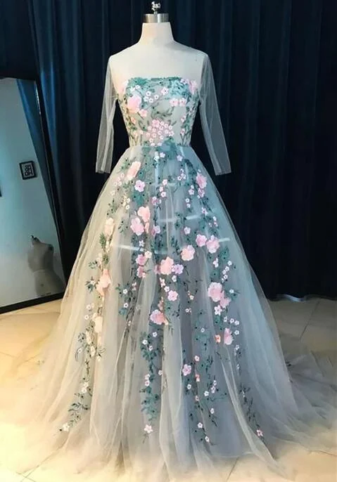 Charming Floral Party Gowns, Floral Party Dresses, Formal Dress Tunics Silk luxurious