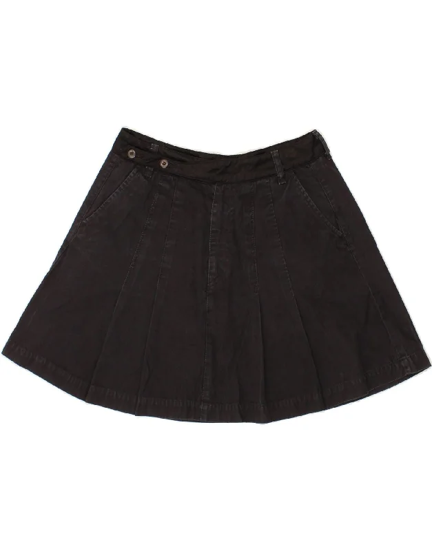 REPLAY Womens A-Line Skirt W28 Medium Black Cotton silk skirt luxurious