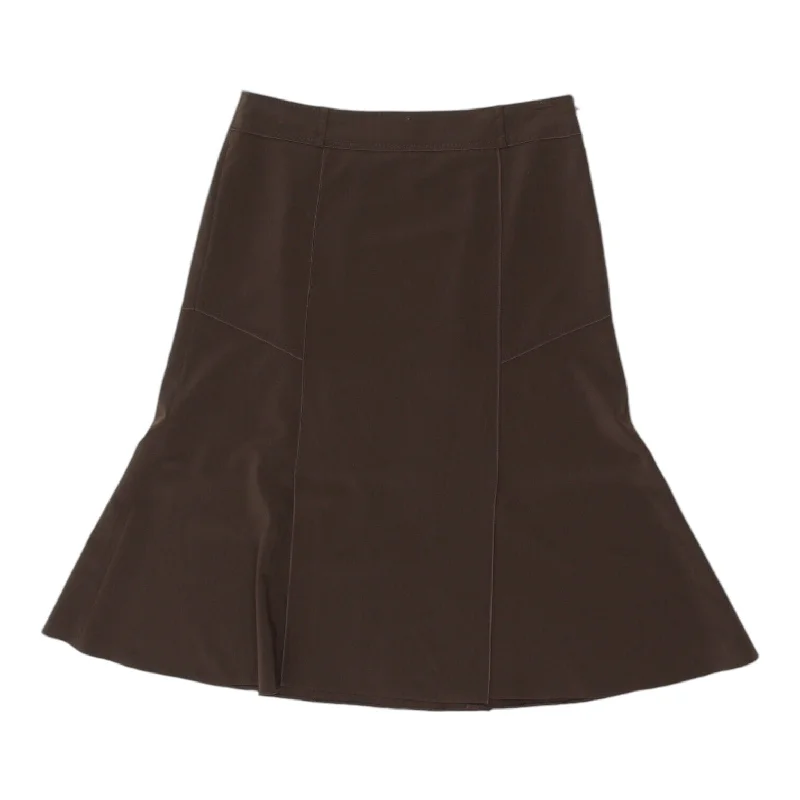 Gerry Weber Womens Brown Skirt | Vintage High End Designer VTG silk skirt elegant