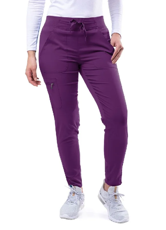 Women's Ultimate Yoga Jogger Pant (Regular)  by Adar XXS-3XL /  EGGPLANT Relaxed Fit Trousers