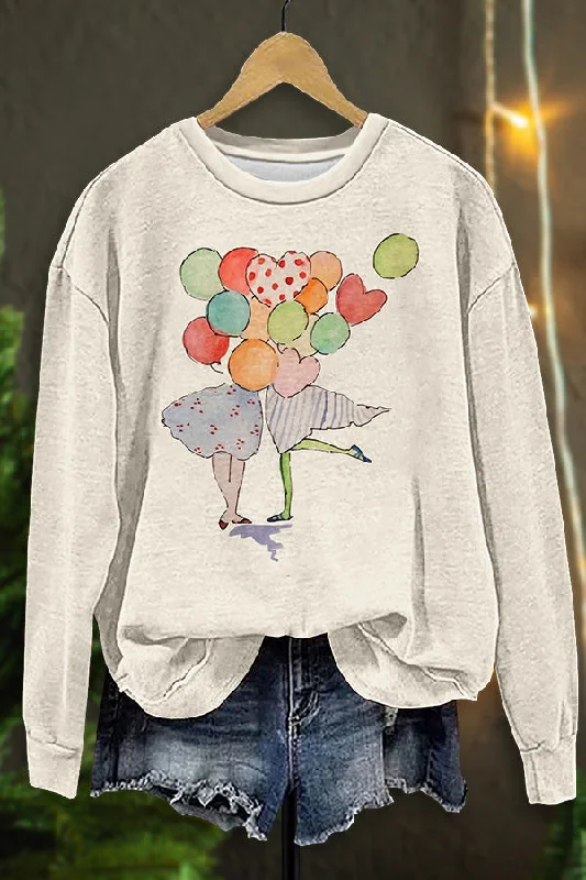 LGBT Gay Balloon Sweatshirt Hoodie with V-Neck Classic Versatile