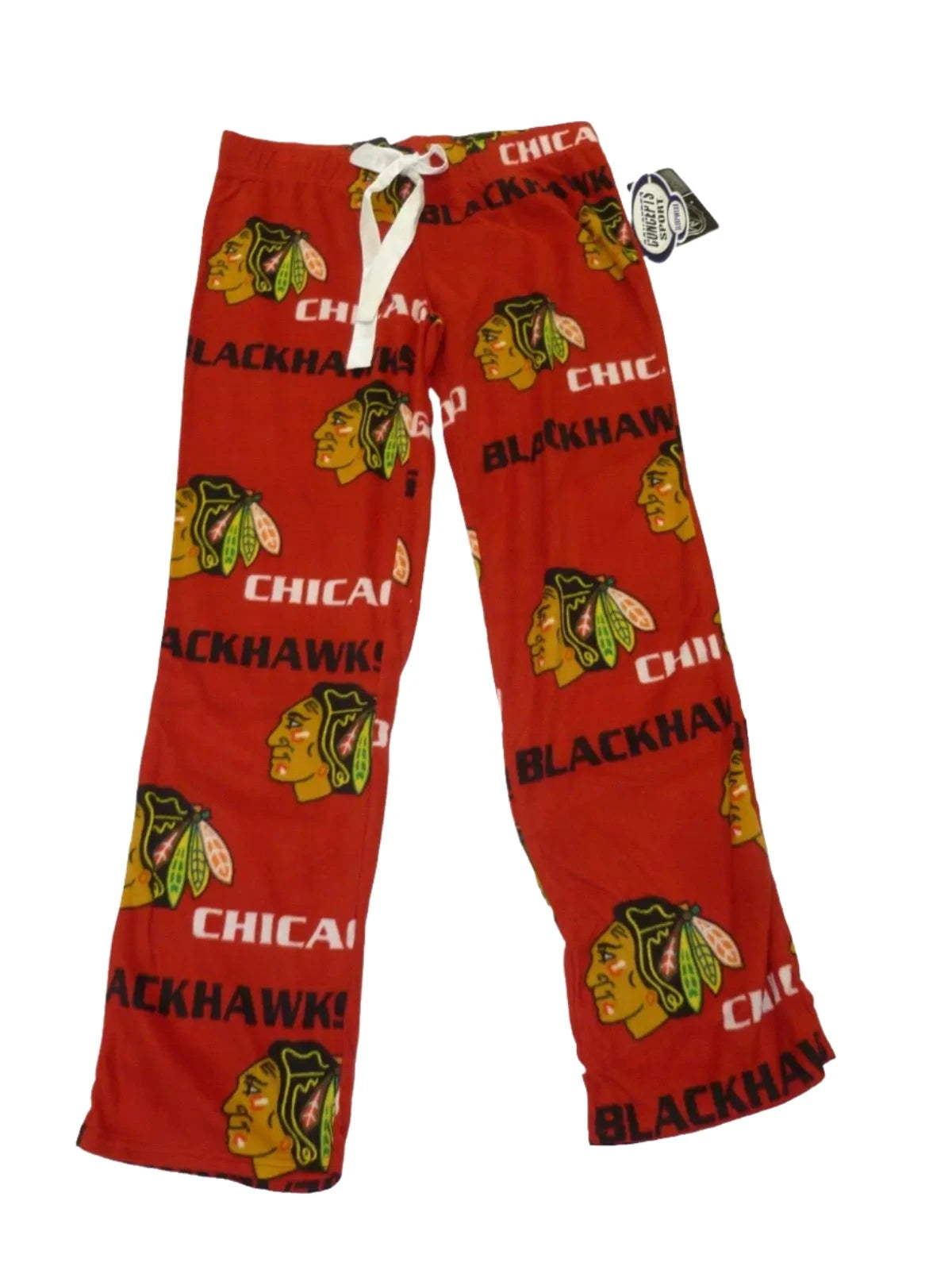 Women's Chicago Blackhawks Facade Micro Fleece Pants Comfortable Denim Trousers