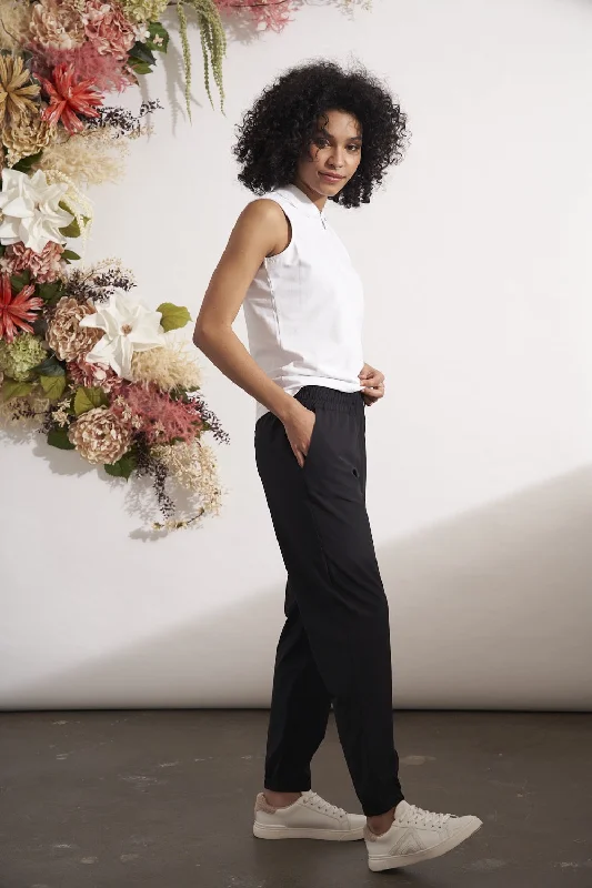 Renuar Woven Pant R10001-E1349R-BLK Black Trendy Printed Leggings