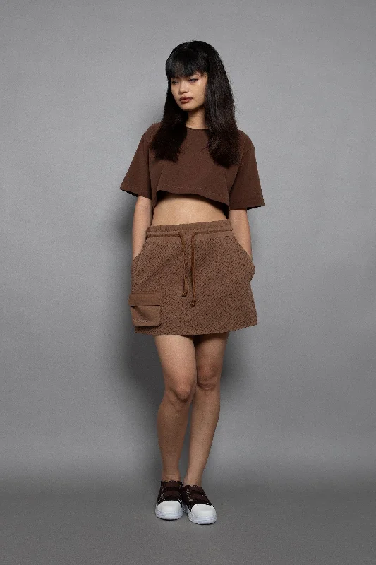 All Over Heavy Jersery Short Skirt velvet skirt luxury