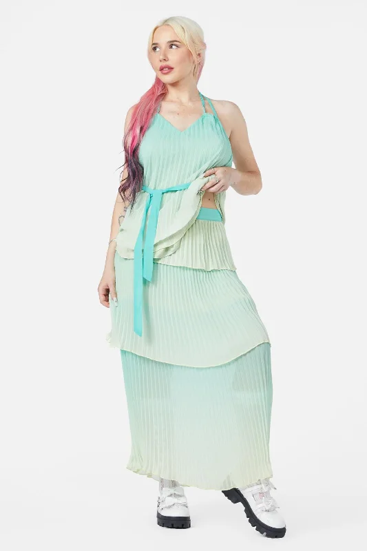 Shell Tier Skirt leather skirt sleek