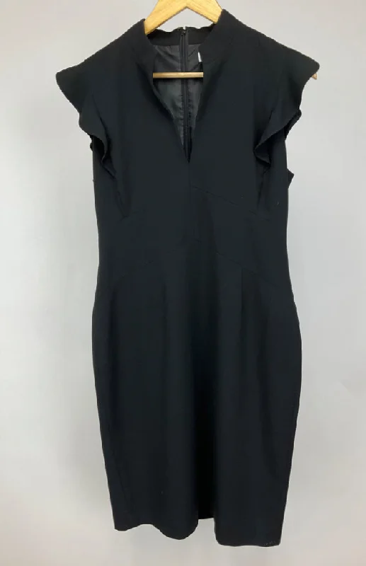 CALVIN KLEIN BLACK DRESS SZ 8 Tunics Distressed trendy