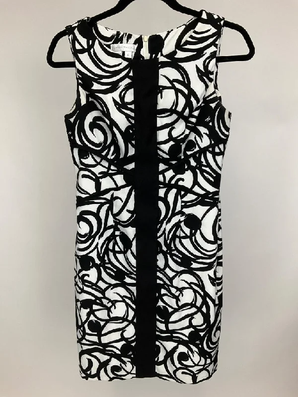 LONDON TIMES BLACK/WHITE DRESS SZ 4 Tunics Cozy comfortable