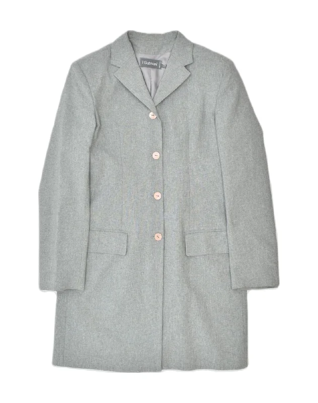 Womens Longline 4 Button Blazer Jacket IT 46 Large Stand-Up Collar Roll-Neck Collar Turtle Neck