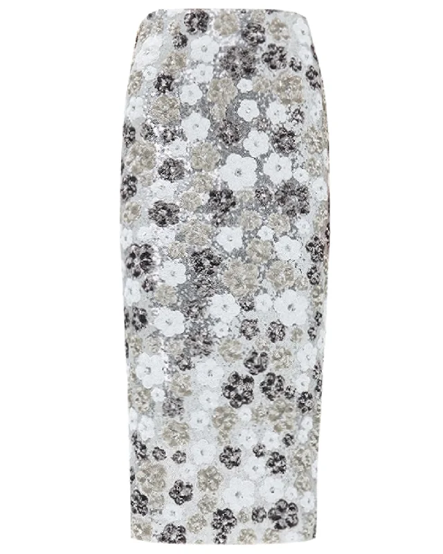 Winter Floral Garden Liza Skirt lace skirt intricate