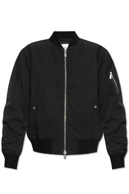 Burberry Burberry `bomber` jacket in BLACK - XL Cotton Fabric Linen Fabric Terry Fabric
