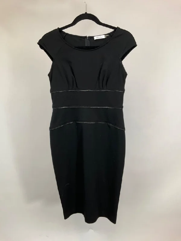 CALVIN KLEIN BLACK DRESS SZ 4 Bodycon Club Sequined