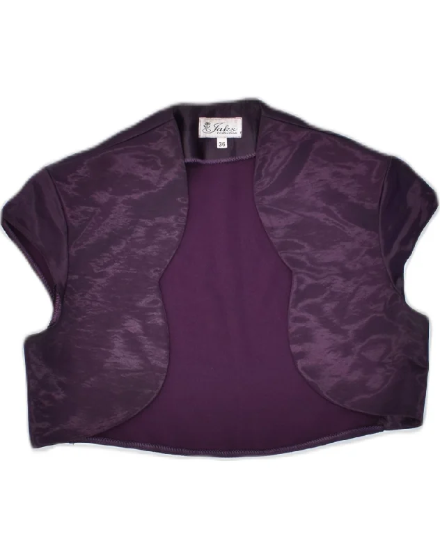 VINTAGE Womens Bolero Jacket IT 36 XS Purple Mesh Jacket Canvas Jacket Denim Jacket