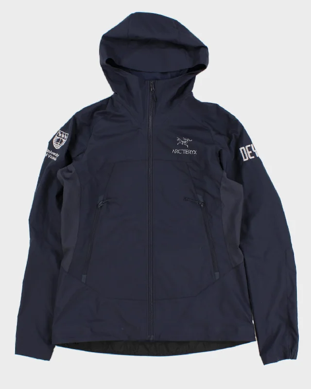 Arc'teryx Navy Hooded Jacket - M Embroidered Jacket Appliqued Jacket Beaded Jacket