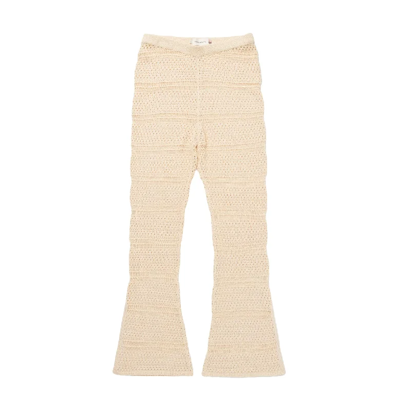 Women's Honor The Gift Crochet Pants 'Cream' Casual Plaid Pants