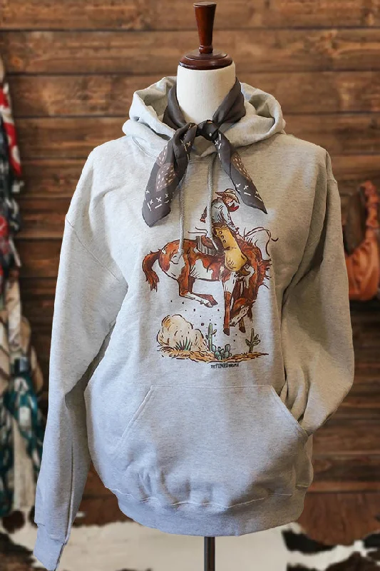 Versatile Cowboy Casual Hoodie Hoodie with Raglan Sleeves Sporty Comfortable