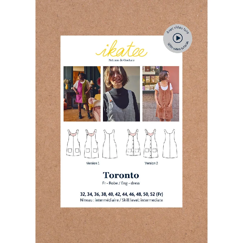TORONTO - Pinafore Dress - Women 32-52 - Paper Sewing Pattern Tunics Hiking breathable