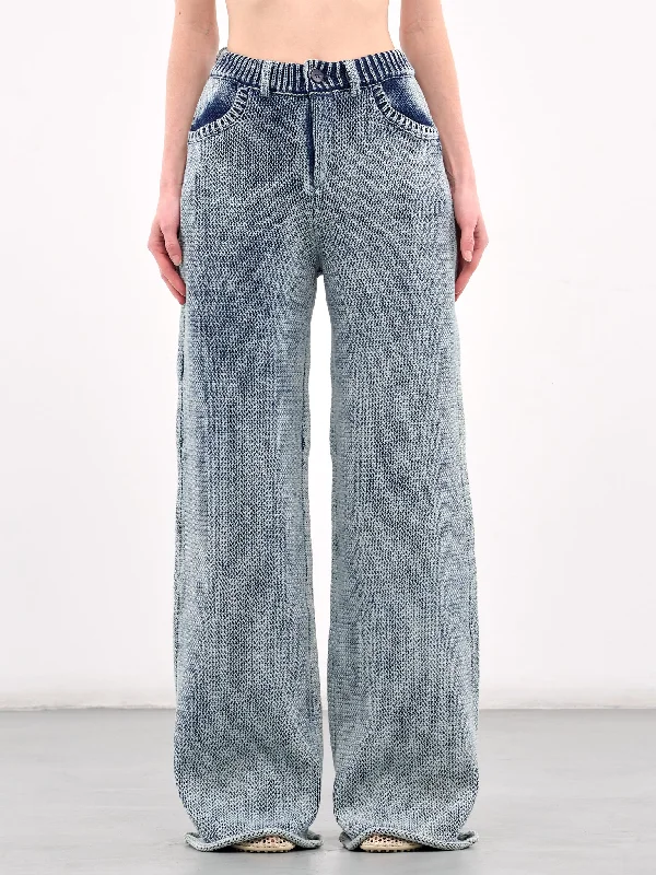 Beren Pants (AMR2542-BEREN-DENIM) Relaxed High-Waist Trousers