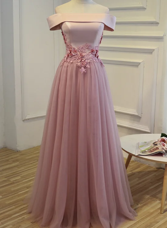 Beautiful Off Shoulder Floor Length Prom Dress , Off Shoulder Party Dresses, Formal Gowns Tunics Modern contemporary