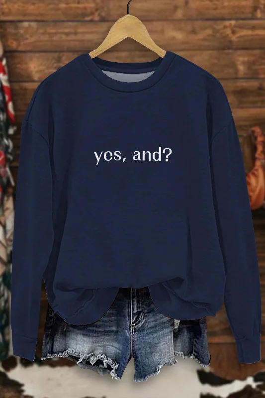 Simple Letter Print Sweatshirt Hoodie with Hem Lace Feminine Delicate
