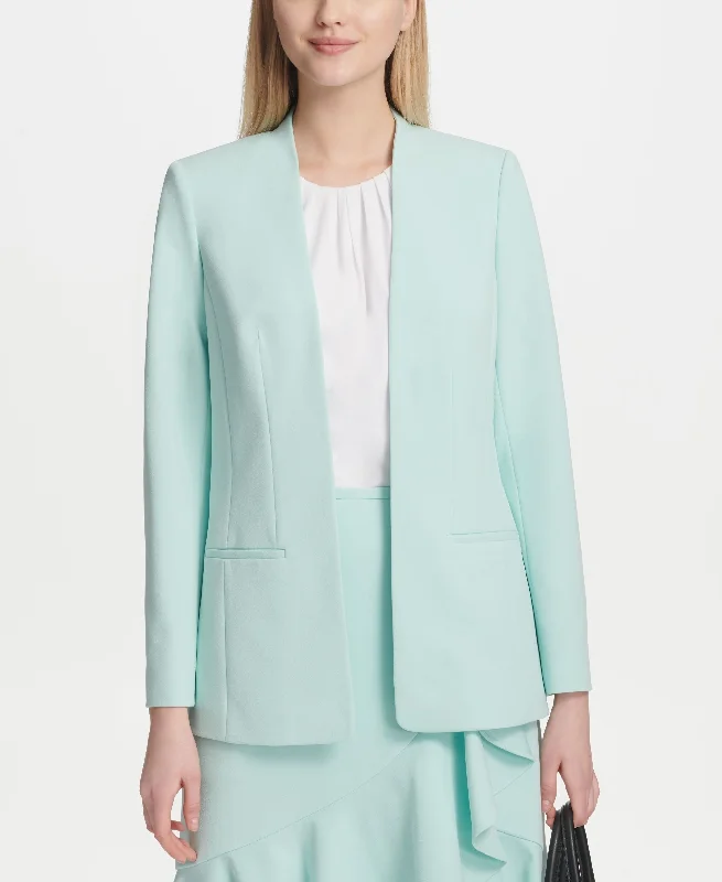 Calvin Klein Petite Open Front Jacket Snapped Jacket Toggled Jacket Drawstring Jacket
