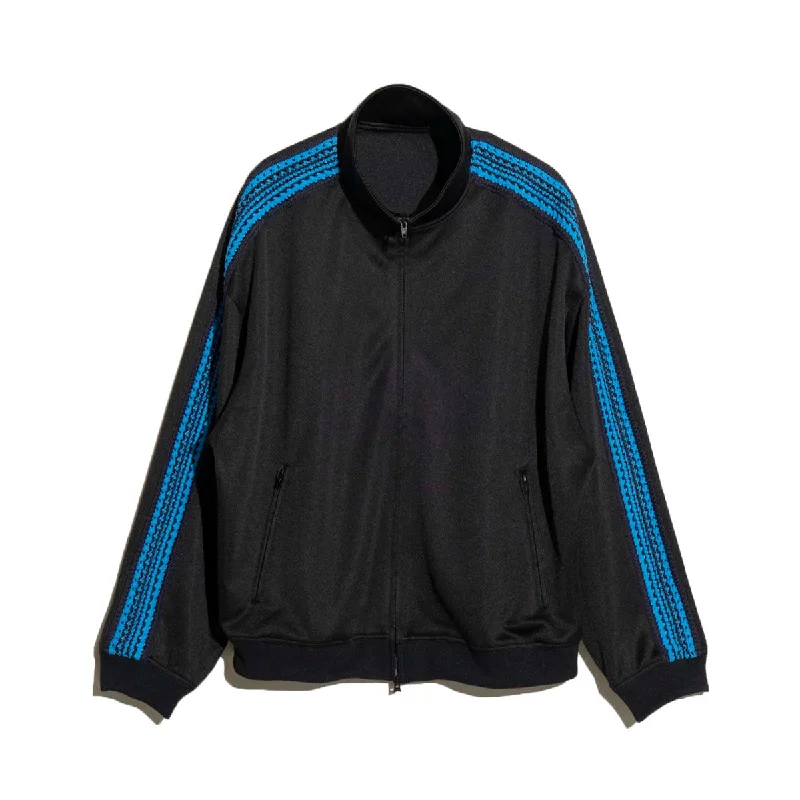[MAISON SPECIAL]Prime-Over Crochet Line Track Jacket/DARK BLACK(11232111301) Stand-Up Collar Roll-Neck Collar Turtle Neck