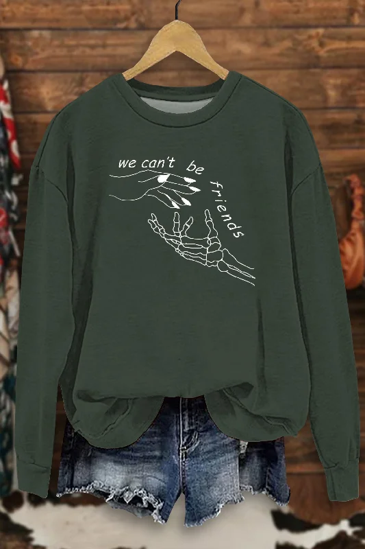 Casual Letter Print Sweatshirt Hoodie with Hem Raw Edge Edgy Unfinished