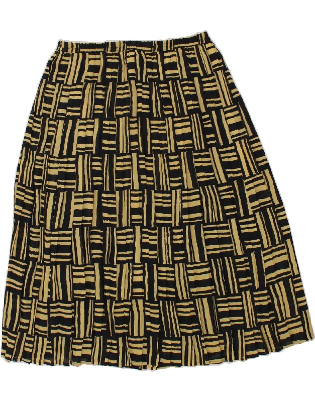 ALEXON Womens A-Line Skirt UK 18 XL W36  Beige Geometric Polyester chiffon skirt delicate