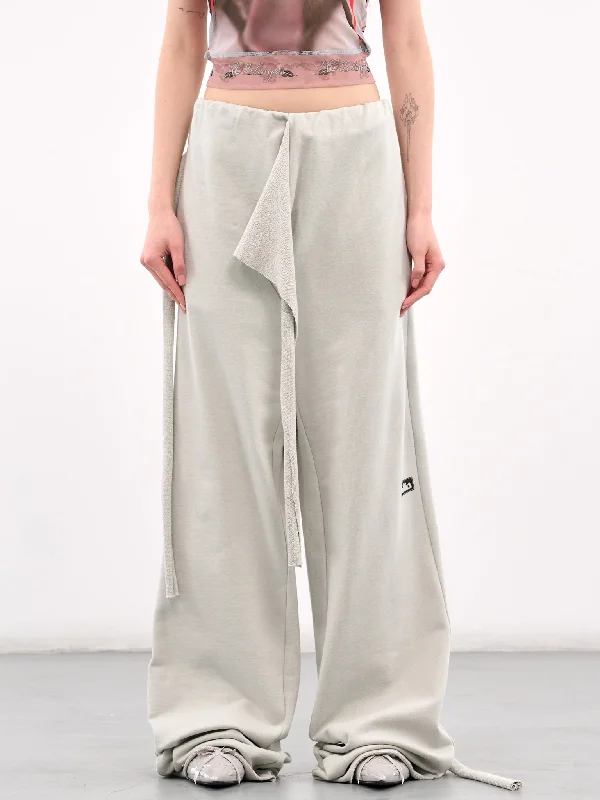 Wrap Track Pants (11520101501-GREY) Comfortable Fleece Pants