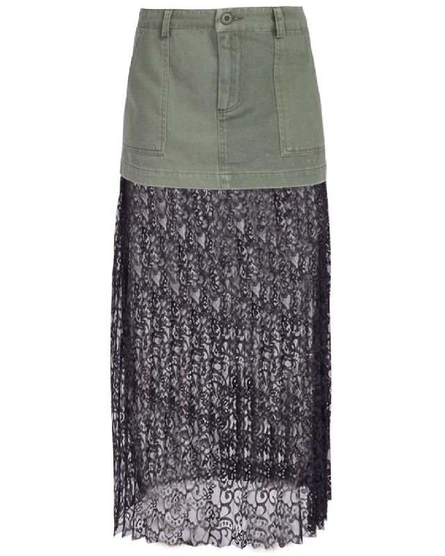 Kush Seventythirty Utility Skirt velvet skirt plush