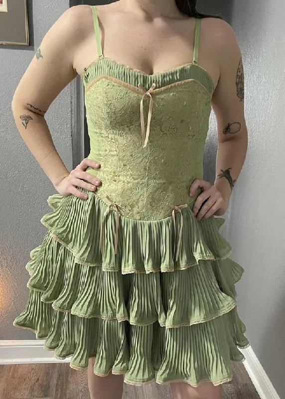 Green Straps A-Line Vintage Short Party Dress Homecoming Dress, DP4320 Tunics Fall fleece