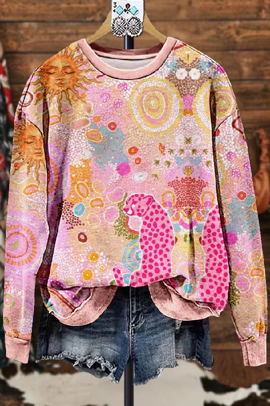 Classic Contrast Graphic Printing Sweatshirt Hoodie with Oversized Fit Loose Comfortable