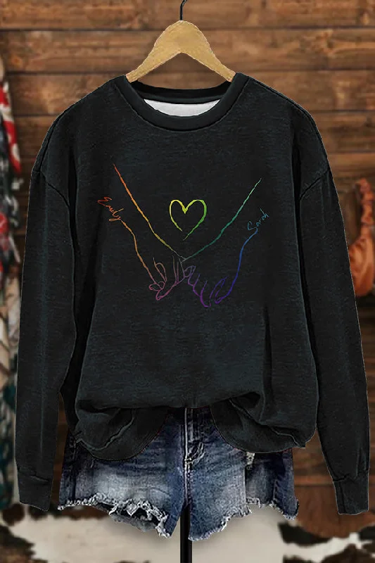 Fashion Lesbian Valentines Sweatshirt Oversized Hoodie Comfort Casual