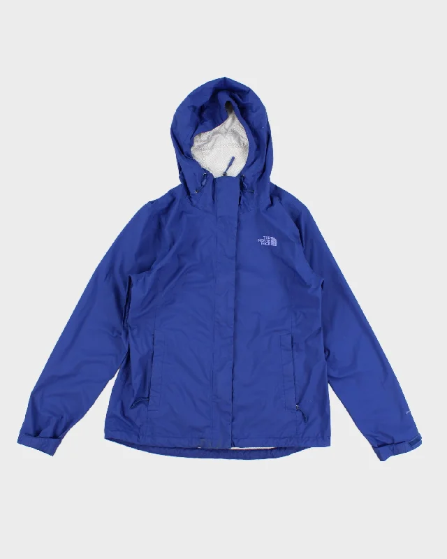 The North Face Blue Hooded Jacket - M Print Jacket Jacquard Jacket Patchwork Jacket