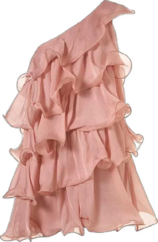 Pink One Shoulder Layers Cute Homecoming Dress Short Party Dress, DP3231 Tunics Luxurious premium