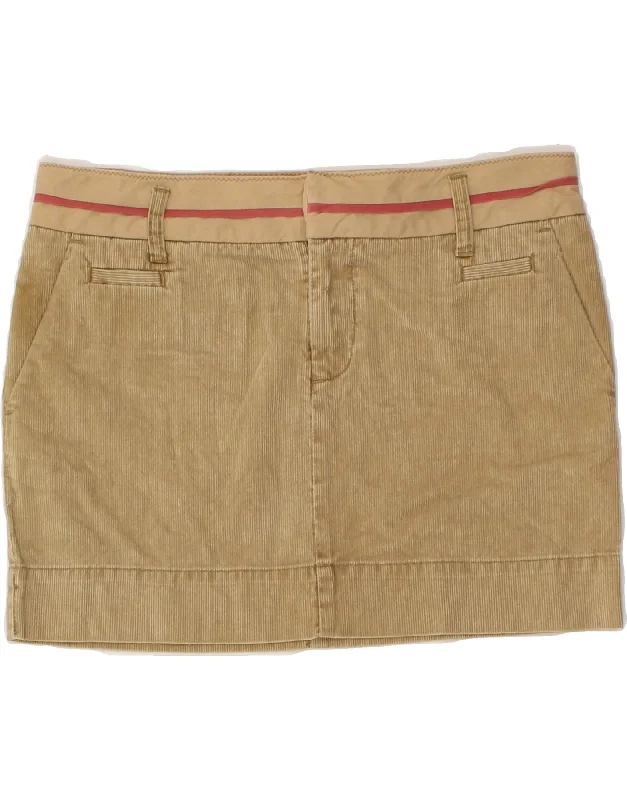 AMERICAN EAGLE Womens Mini Corduroy Skirt US 0 XS W32  Beige Cotton chiffon skirt flowing