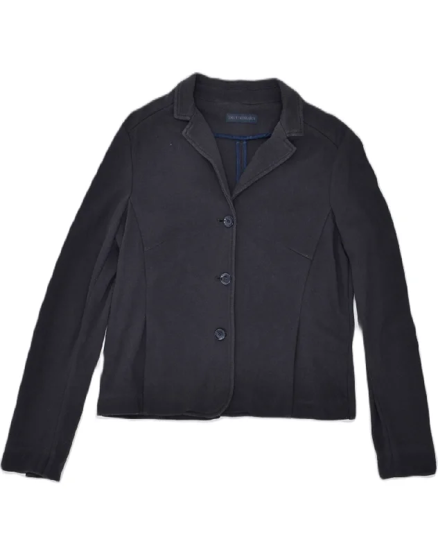 TRUSSARDI Womens 3 Button Blazer Jacket IT 48 XL Black Cotton Plaid Jacket Tartan Jacket Houndstooth Jacket