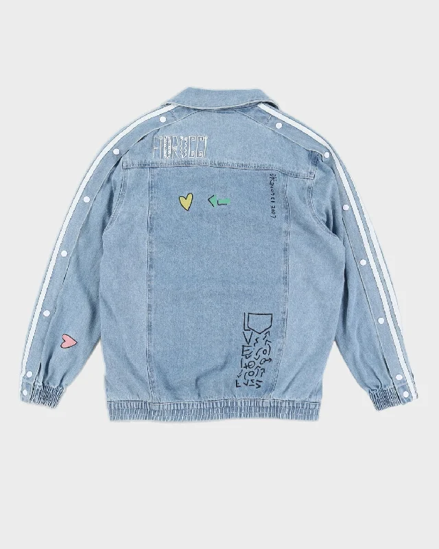 Adidas x Fiorucci Printed Denim Jacket - M Denim Jacket Leather Jacket Suede Jacket
