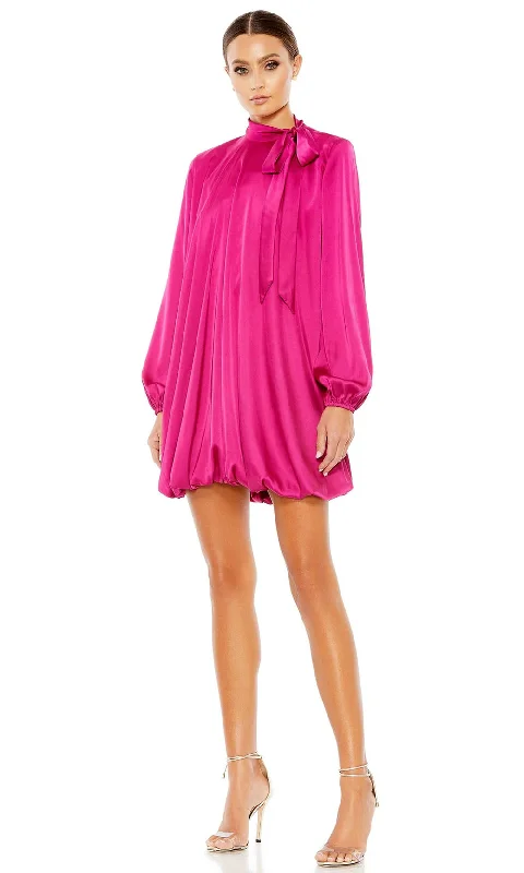 Ieena Duggal 26922 - Bow High Neck Cocktail Dress Boatneck Modish Everyday