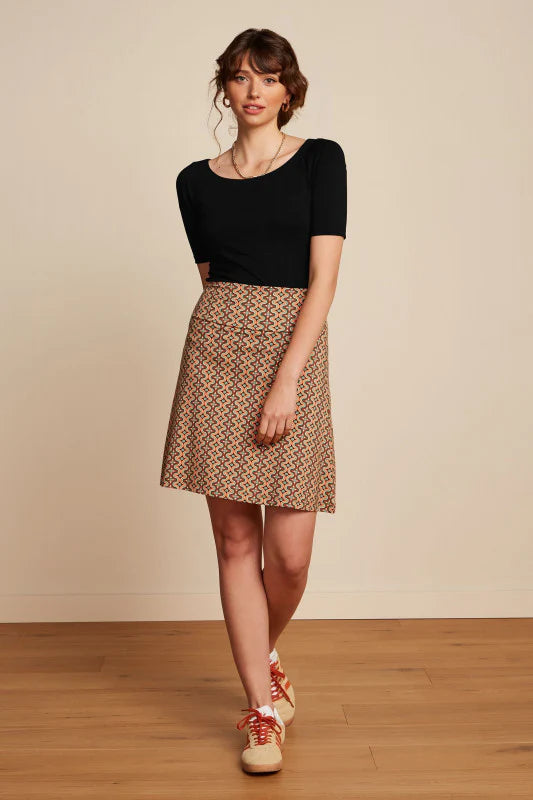 KING LOUIE Border Skirt Twisted midi skirt versatile