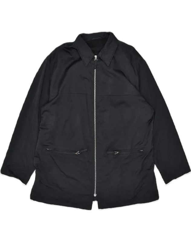 VINTAGE Womens Utility Jacket UK 18 XL Black Polyamide Mesh Jacket Canvas Jacket Denim Jacket