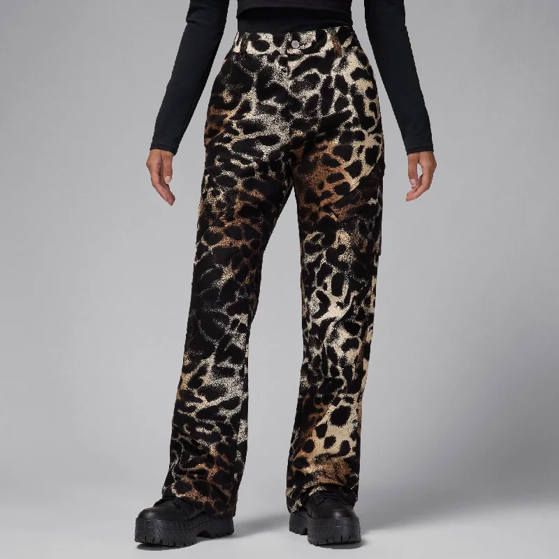 Womens Jordan Chicago Pants 'Leopard' Trendy High-Waist Trousers