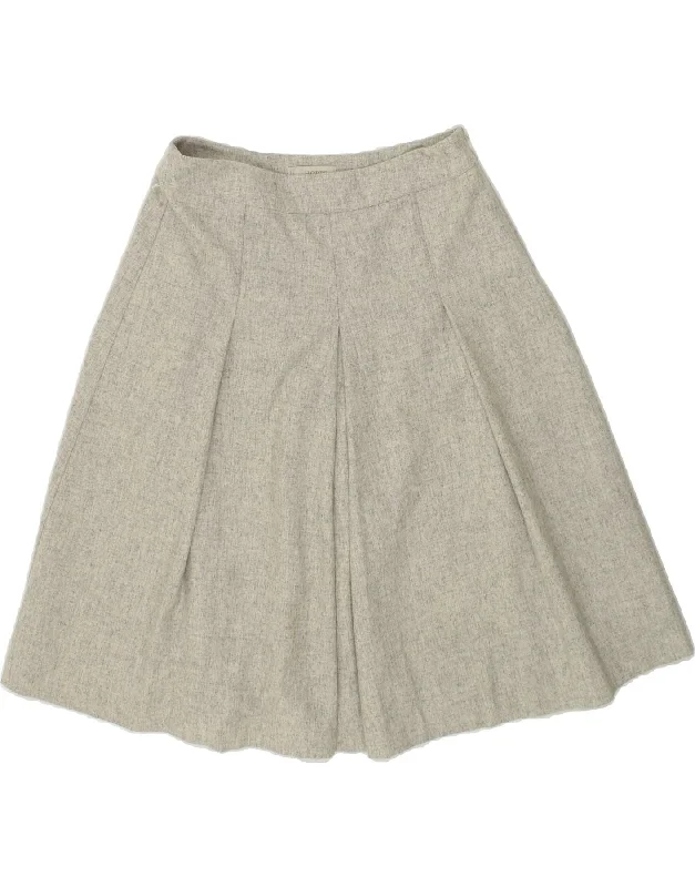 HOBBS Womens A-Line Skirt UK 12 Medium W32  Grey Flecked Viscose chiffon skirt flowing