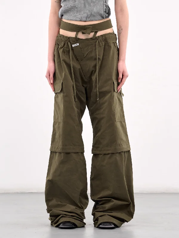 Baggy Cargo Pants (10620030601-GREEN) Chic Checkered Pants
