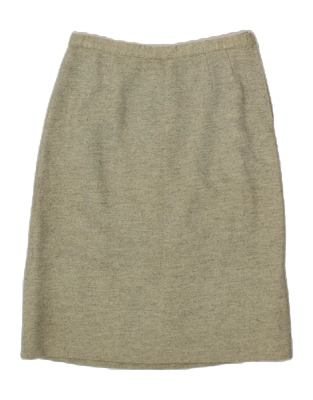 VINTAGE Womens Straight Skirt W28 Medium Grey chiffon skirt floaty