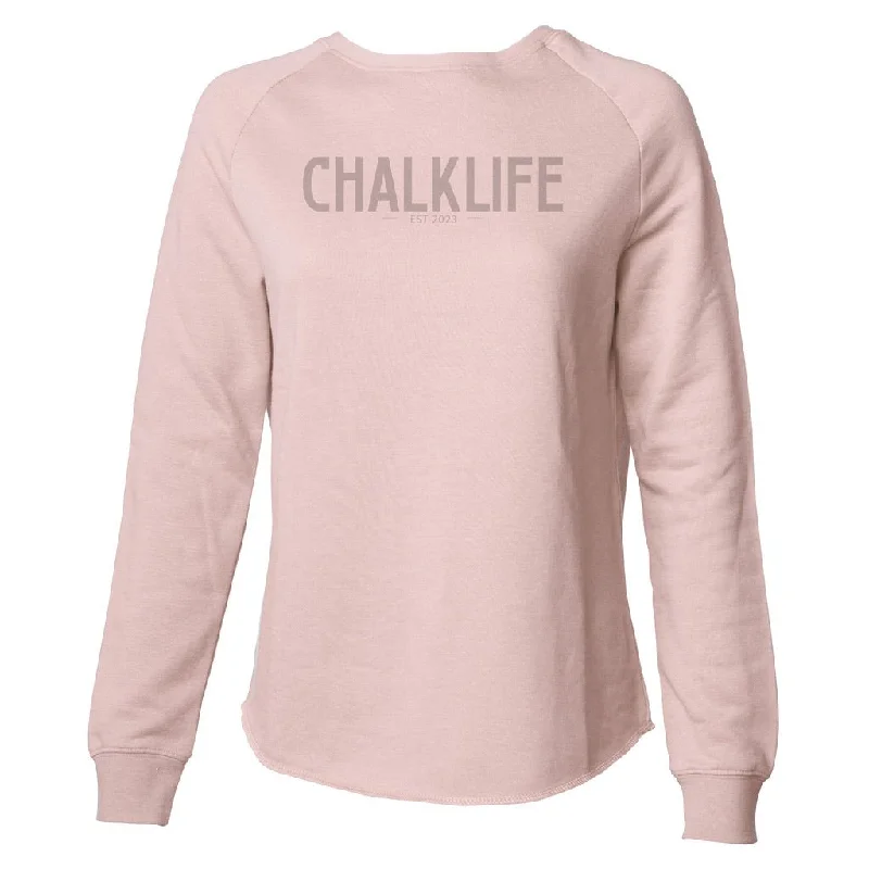 Chalklife - California Crew Sweatshirt Hoodie with Zipper Placket Modern Functional