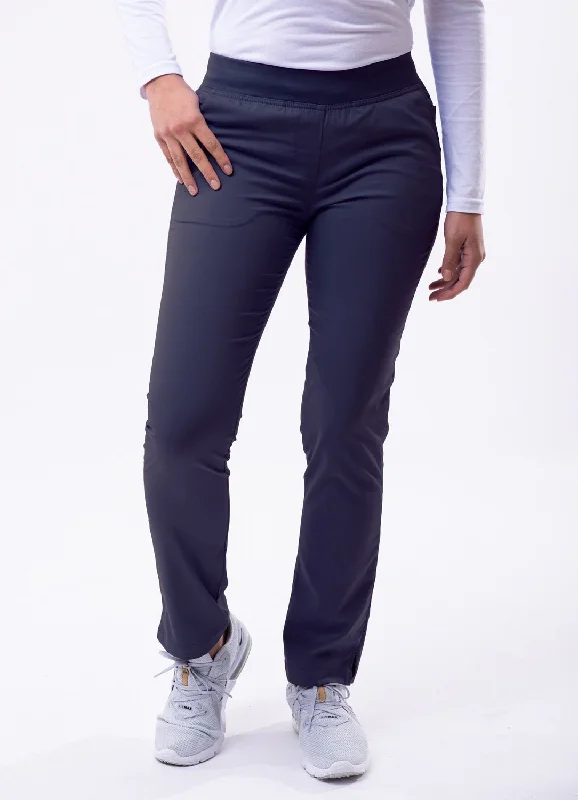 Skinny Leg Yoga Scrubs Pants by Adar (Regular)  XXS-3XL/ Navy Casual Yoga Pants